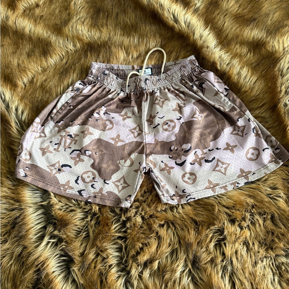 Stylish Brown Athletic Men's Shorts